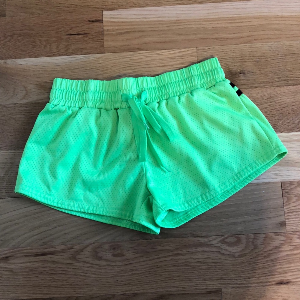 Neon green gym shorts
